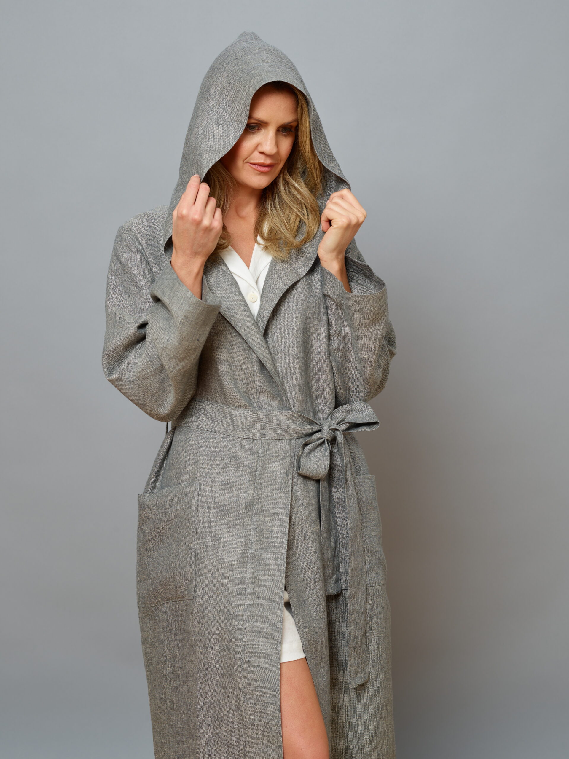 Irish Linen Robe Anne O'Mahony Dressmaker Bespoke Clothing for Women