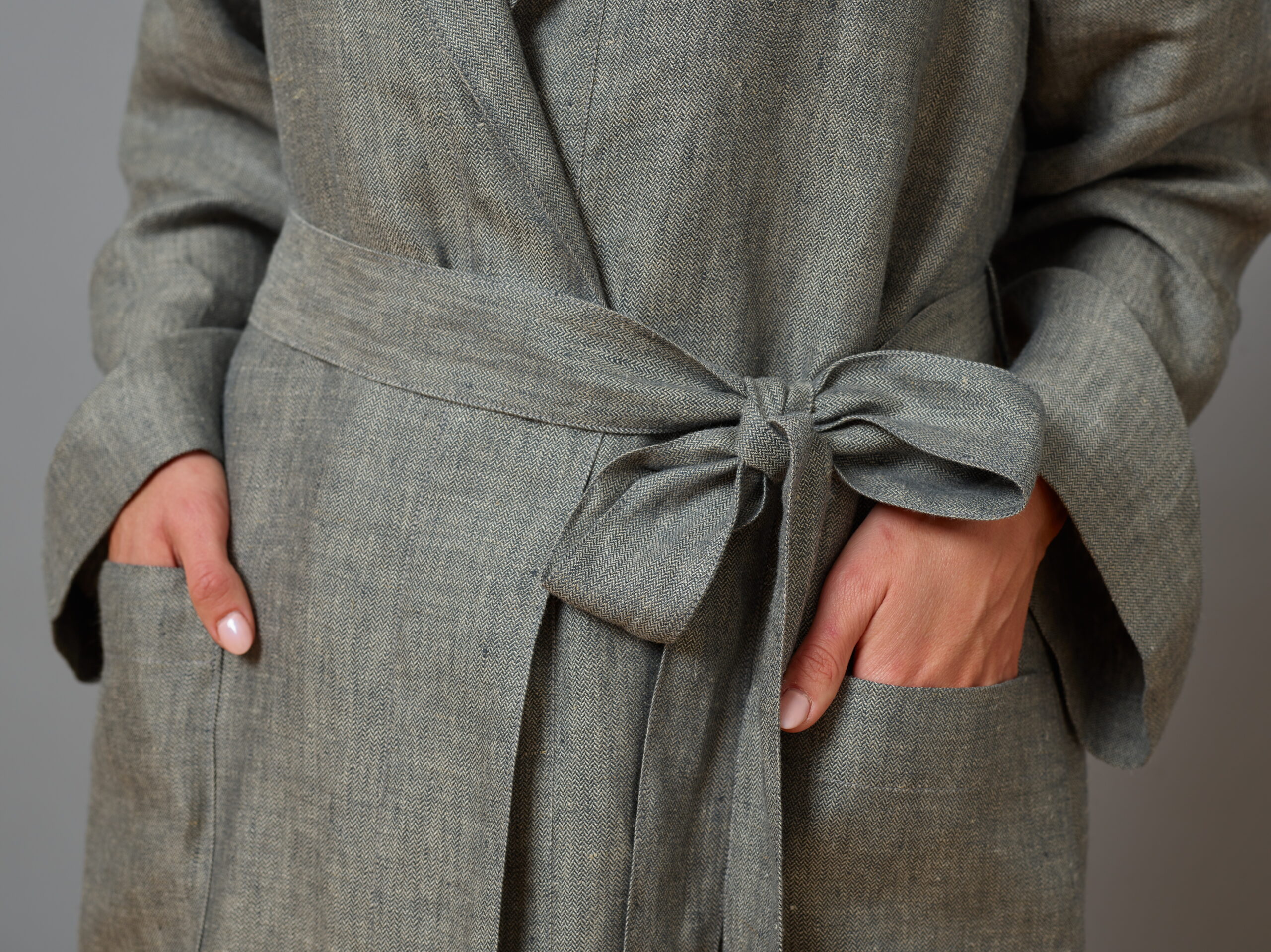Irish Linen Robe Anne O'Mahony Dressmaker Bespoke Clothing for Women